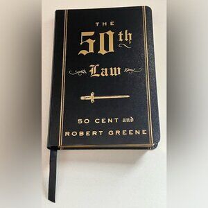 The 50th Law Book by 50 Cent and Robert Greene-leatherette golden edged pages